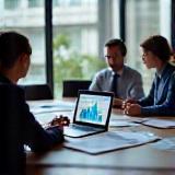 Business team reviewing performance metrics