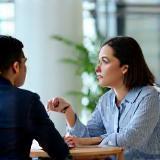 Professional workplace coaching session